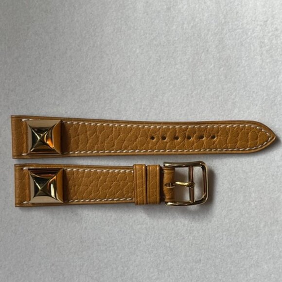 Light Brown Hermes Medor Watch band - Picture 1 of 5
